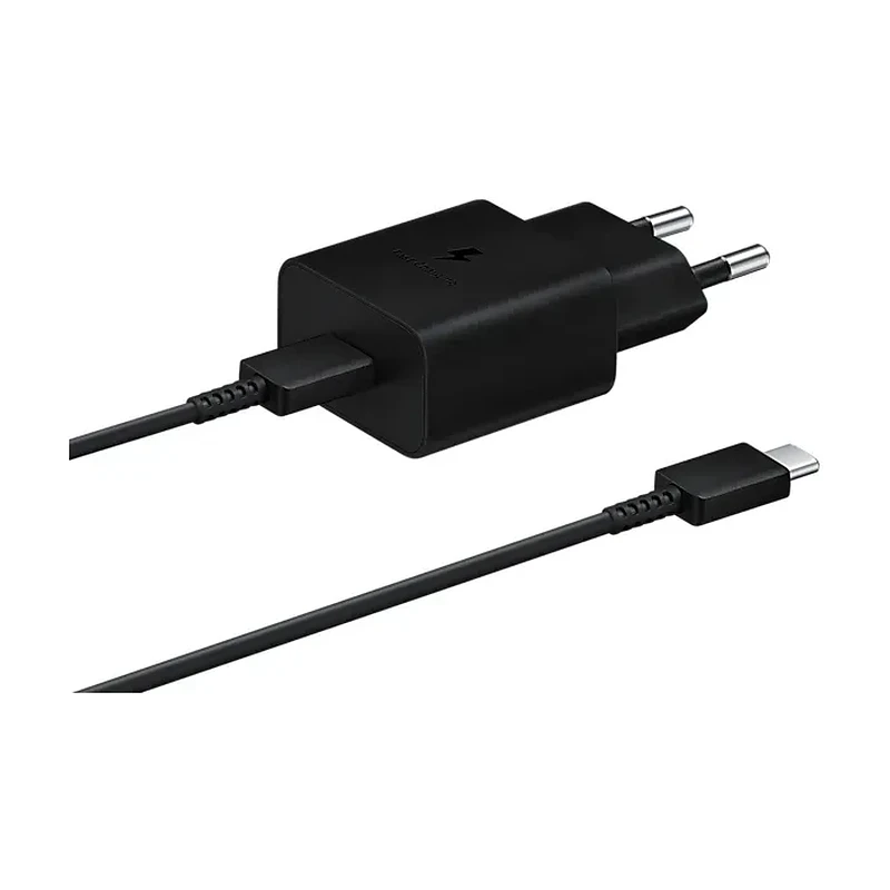SAMSUNG POWER WALL CHARGER 15W USB-C BLACK + CABLE USB-C TO USB-C 1M BLACK EP-T1510XBEGEU 5