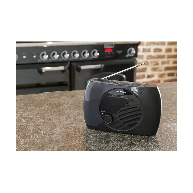 THOMSON RADIO FM ANALOGUE POWERED BY ELECTRICITY OR BATTERIES BLACK RT350 3