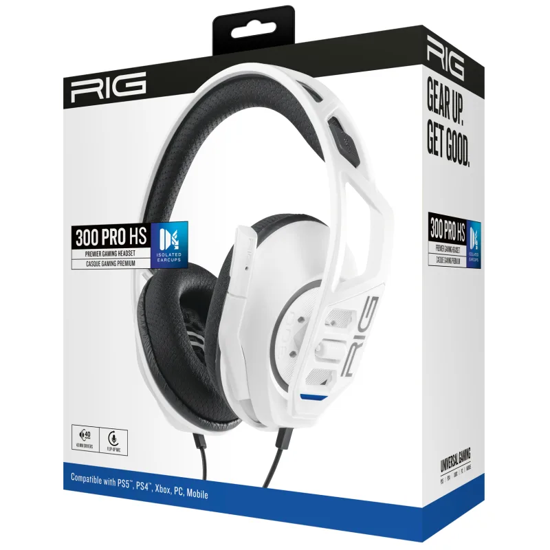 NACON RIG 300HS PS5 GAMING HEADSET WHITE RIG300PROHSW 4