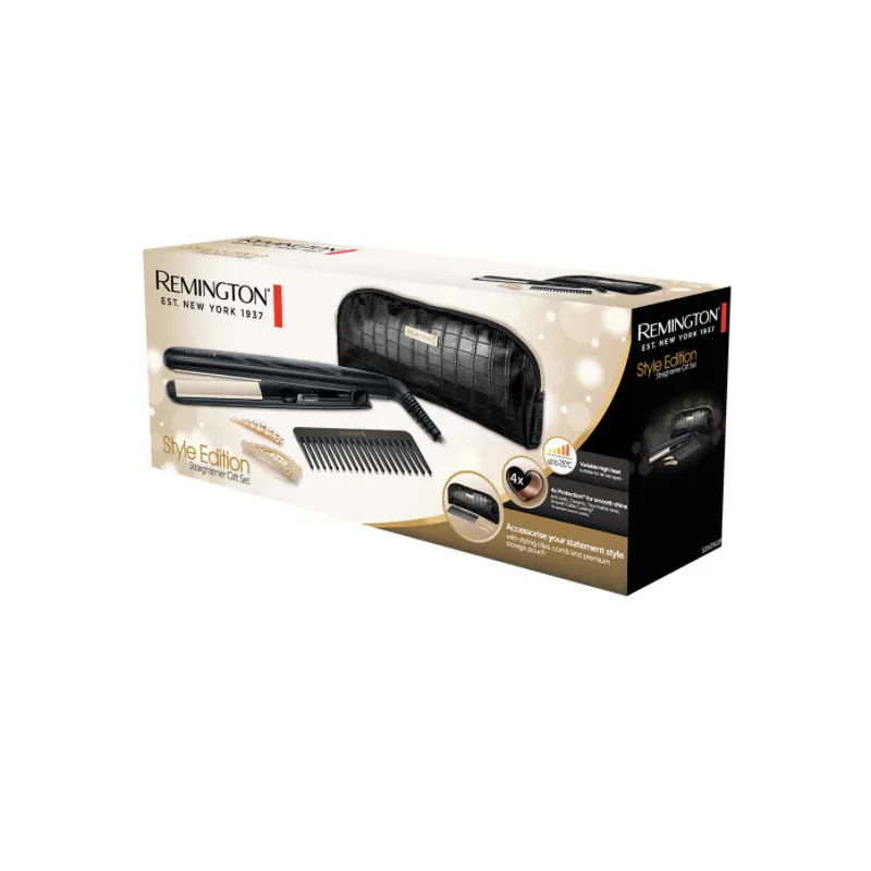 REMINGTON HAIR STRAIGHTENER CERAMIC STRAIGH INCL. BAG AND COMB S3500GP 3