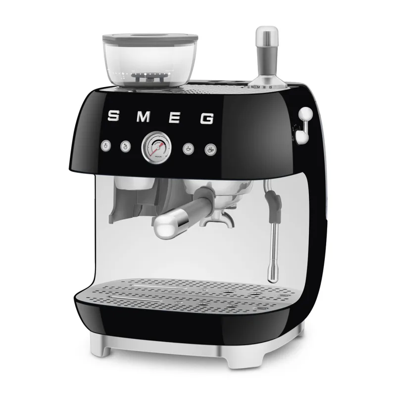 SMEG ESPRESSO MACHINE 50'STYLE WITH INTEGRATED GRINDER BLACK EGF03BLEU 3