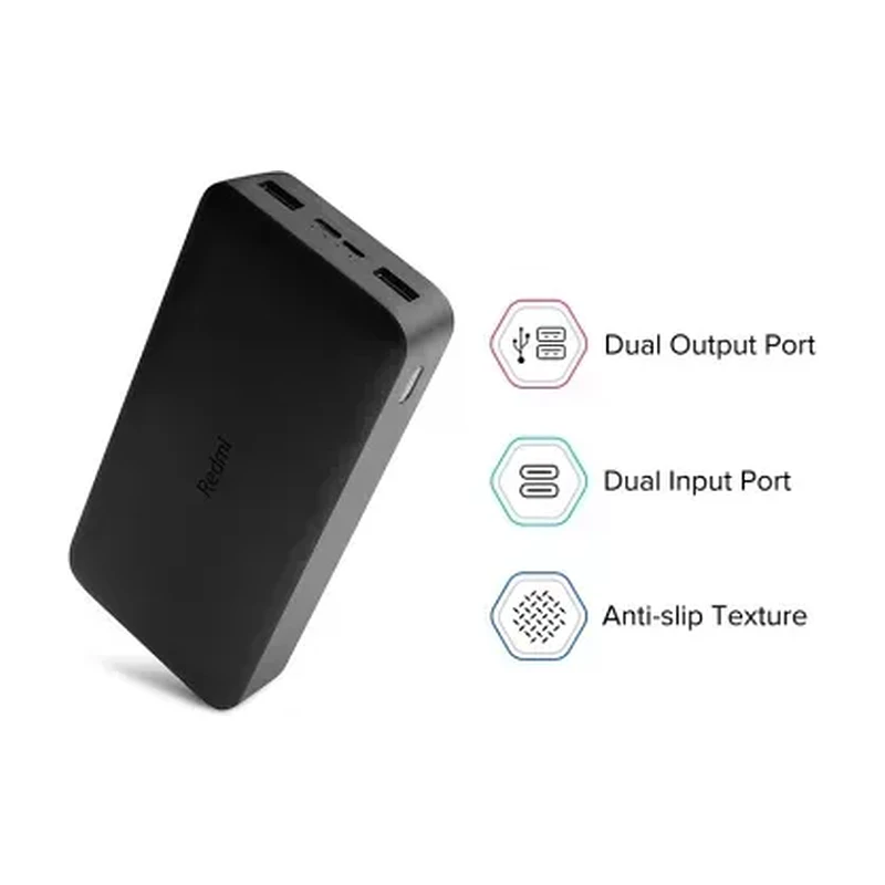 XIAOMI 20000MAH REDMI 18W FAST CHARGE POWER BANK BLACK VXN4304GL 5