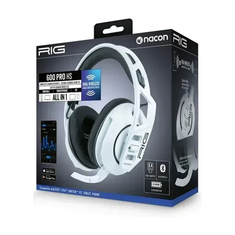 NACON NACON RIG 600 PRO HS HEADPHONES RIG 600HS PS5 WHITE RIG600PROHSW